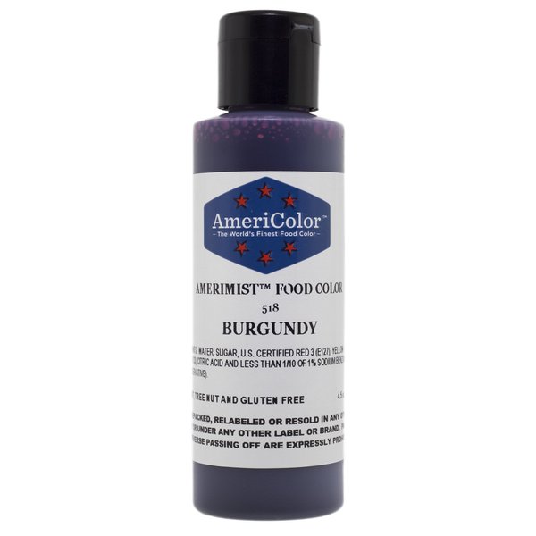 AmeriColor AmeriMist Burgundy Airbrush Food Color, 4.5 oz