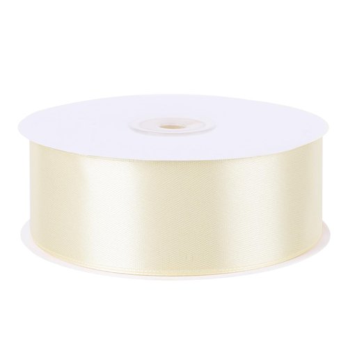 Ivory Satin Ribbon 1 1/2 Inch 60 Yards Cream Ribbon for Wedding Gift Wrapping Hair Bows Crafts Flower Bouquet Birthday Decorations