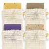 Age of Sage Natural Soap Bar w/Sisal Bag, 4pk Vegan Artisan Soap Set for Women - Honey & Him Scent: Cherry Almond, Oatmeal Milk Honey, Oakmoss Lavender, & Mechanics Soap