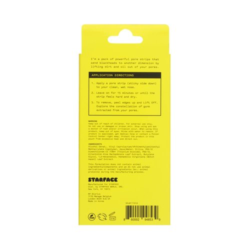 Starface Lift Off Pore Strips , Blackhead Remover , Deep Cleansing Nose Strip , Patches for Pores (8 count)