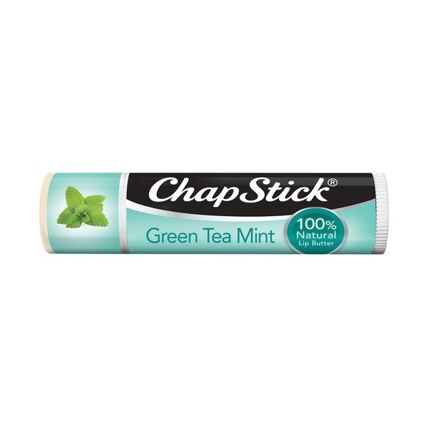 ChapStick 100% Natural Lip Butter, Green Tea Mint, 0.15 oz (Pack of 6)