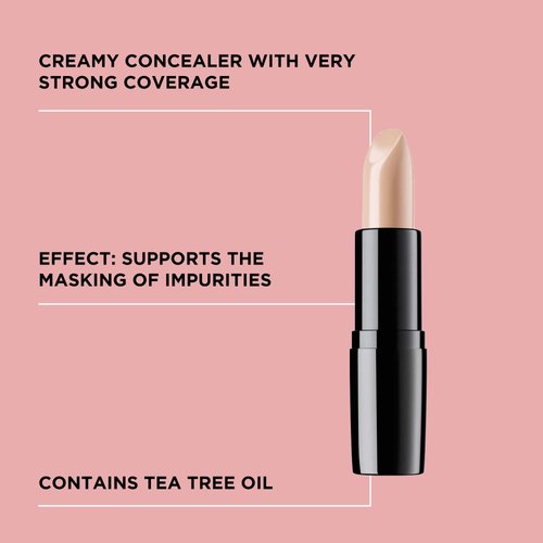 ARTDECO Perfect Stick – concealer stick in natural sand N°5 - masking skin imperfections with full coverage & dark circles - get rid of blemishes - with calming Tea Tree oil - face makeup - 0.14 Oz