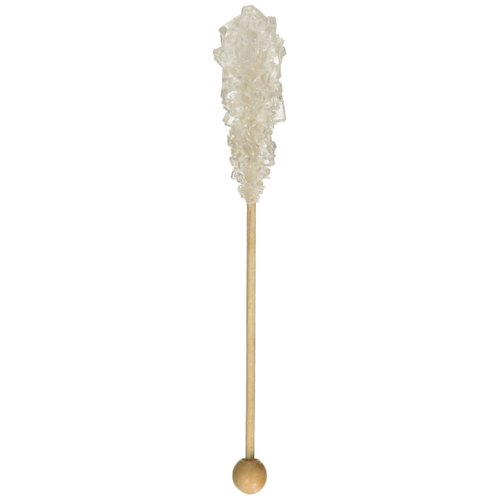 Unwrapped White Rock Candy Swizzle Sticks(5.75") - 72 Ct. Case
