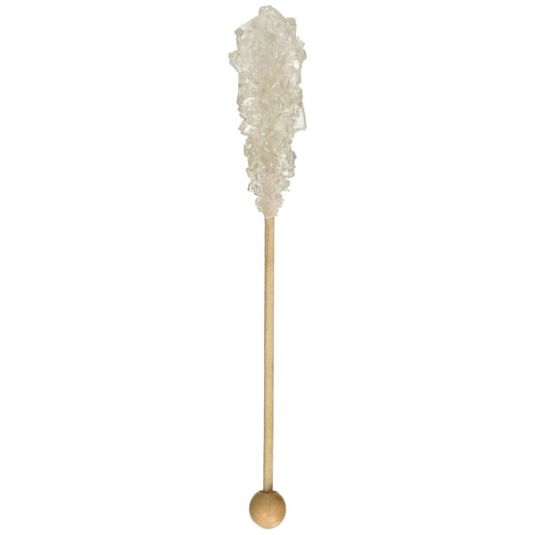 Unwrapped White Rock Candy Swizzle Sticks(5.75") - 72 Ct. Case