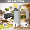 BRIMMEL Solar Wall Light Outdoor, 3 Light Modes, Motion Sensor Solar Sconce, Dusk to Dawn, 10 Hours Battery Life, 600 Lumen Super Bright Solar Address Light for Fence Patio Porch, Aluminum, Black