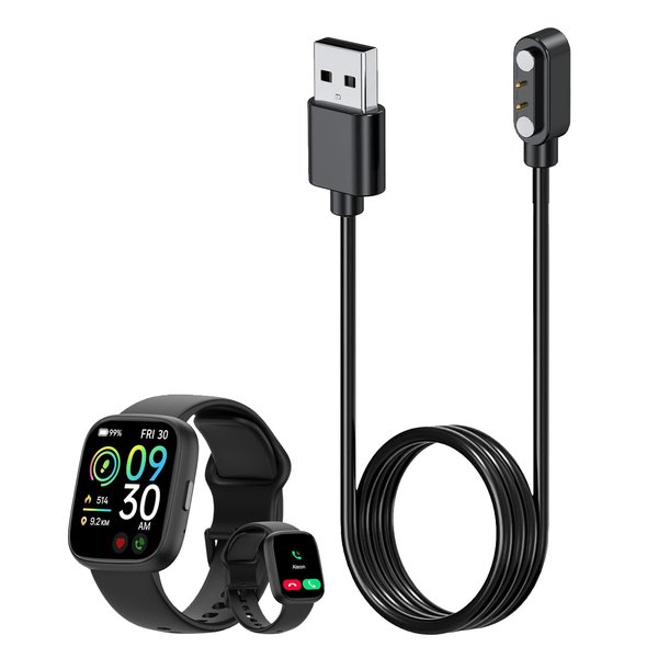KONXISA 1-Pack Charger Cable for ‎MMBX IDW26 1.83'' Smartwatch, Charging USB Cable with Magnetic Adsorption, Universal Magnetic Charging Cord with High Durability, Lightweight and Easy to Carry
