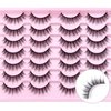 SQYlashes Natural LashesCat Eye Lashes Wispy False Eyelashes Short - 14 Pairs, G80