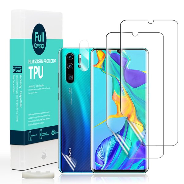 Ibywind For Huawei P30 Pro (2 Pcs) Screen Protector,Flexible TPU Film,With 1Pc Camera Lens Protector,1Pc Back Film,Bubble Free[Easy to install]