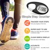 Simple 3D Step Counter, Walking Pedometer, Steps Tracker with Neck Lanyard/Carabiner for Men Women Teens Adults Seniors (Black)
