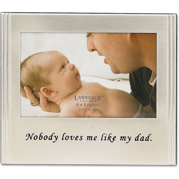 Lawrence Frames 507864 Brushed Metal 4x6 Dad Picture Frame - Sentiments Collection