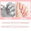 2 Pcs Glass Cuticle Pusher, Dual Ended Cuticle Remover Tool, Cuticle Trimmer Manicure Stick with Leather Case, Fingertip Precision Filing Cuticle Remover Tools for Nail Salons, Home