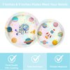 Iemctsy 96PCS Space Themed Party Decorations - Space Birthday Decorations Space Party Favors, Space Plates Napkins Disposable Dinnerware for Birthday Christmas Party Decorations Serve 24