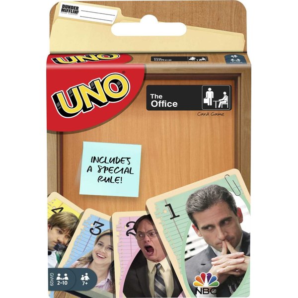 Mattel Games ​UNO The Office Card Game for Teens & Adults for Family or Game Night with Special Rule for 2 to 10 Players