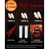TLPUHU Vampire Teeth Halloween - 6 Pairs 3 Sizes Kids Vampire Fangs for Cosplay, Vampire Accessories Party Cosplay Props Vampire Decor Sharp Fake Teeth with Glue for Vampire