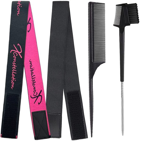 Wig Band 2 Pcs Elastic Bands for Wig Lace Front Wig Edge Band for Women Wig Bands for Keeping Wigs in Place Lace Melting Band for Baby Hair Wig Grip Headband Edge Wrap to Lay Edges Wig Accessories