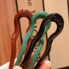 Minkissy 5pcs French Hair Fork Celluloid Chignon Hair Pins Hair Updo U-Shaped Hairpins Braid Twist Bobby Pins for Buns