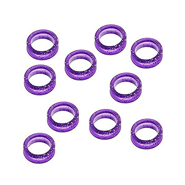 Cafurty 10 PCS Barber Hair Shears Scissors Finger Rings suit for Hairdressing Barber Scissors (Purple)