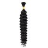 PEEKABOO Deep Wave for Braiding Hair No Weft Brazilian Virgin Human Hair Extensions for One Bundle(1 Bundle 50g) Micro 100% Unprocessed Human Hair 10A Natural Black Human Hair Deep Wavy 18 inch