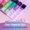 360PCS Elastic Hair Ties, Small Ponytail Holders with Clear Organizer Box, No Crease Hair Ties for Kids Girls Baby Toddle, 24 Colors Hair Ties with Hair Tail Tools, Rat Tail Comb, Kids Hair Accessory