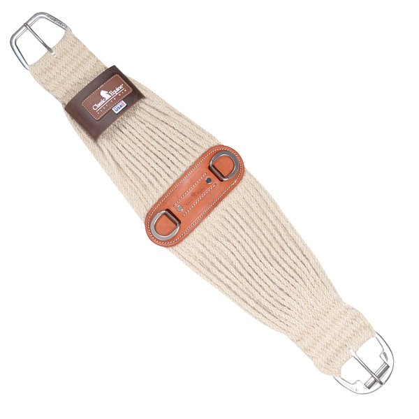 Classic Equine 100% Mohair Roper Cinch 31-Strand, Natural, 28-inch