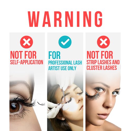 Extra Strong Evolution Eyelash Extension Glue Stacy Lash (0.17fl.oz/5ml)/1-2 Sec Dry/Retention – 8 Weeks/Professional Supplies/Black Adhesive