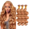 Highlight Human Hair Bundles P27/30 Bundles Honey Blonde Body Wave Bundles Brazilian Virgin Remy Human Hair Extensions 22 24 26 Inch 2 Tone Honey Blonde Mixed Light Brown Bundles