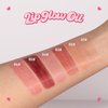 Halo east Lip Plumper Gloss High-Shine Liquid Lip Plumping Color, Long-Lasting Plumper Pout, Moisturizing, Non-Sticky With Natural Ginger Extract Portable 6 Colors (06#Strawberry)