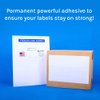Premium Label Supply White Sticker Half Sheet Labels – 8.5" x 5.5" – Laser/Inkjet Compatible – (2 Labels/Sheet), 25 Sheets - 50 Total Adhesive Labels