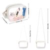 MOMSIV Clear Bag for Stadium Events, Clear Stadium Bag with Adjustable Strap Clear Stadium Crossbody Bag for Women Men Concerts Sports White