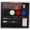 4 Colors White + Black + Red + Blue Face Painting Kit, Face Paint Body Makeup Kit for Halloween SFX Makeup, White Black Halloween Makeup Paltte with Brushes for Skull Clown Art Theater (D Set)