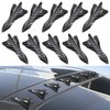 Ouzorp 10Pcs Air Vortex Generator Carbon Fiber Pattern Diffuser Shark Fin Set Kit Compatible with Spoiler Roof Wing Pointed