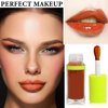 Lip Plumping Lip Gloss,Big Brush Head Lip Oil Hydrating Nourishing & Smooth Glossy Lip Glow Oil,Moisturizing Tinted Lip Gloss Lip Balm Shiny and Vegan Plumping Lip Tint Care(#07 Caramel Orange)