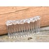 Clear Crystal Quartz Stone Hair Comb