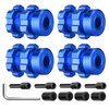 4pcs FriHobby 17mm Wheel Spacer Splined Wheel Hex Hub & Nut Compatible with Traxxas E-Revo Revo 3.3 E-Maxx T-Maxx Summit Slayer Pro 4X4 Losi Baja Rey 1/10 RC Monster Truck (Navy Blue)