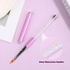 Ombre Nail Brush, Nail Painting Art Brushes with Rhinestone Handle Nail Design Brush for Nails Extension Manicure Cleaning Gradient Gel Polish