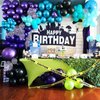 Black Purple Blue Balloon,60 Pcs 12 Inches Metallic Blue Purple Teal Balloons Confetti Balloons for Kids Video Game Party Decoration Baby Shower Engagement Party Supplies
