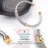 Dorriss Cable Bracelets for Women Thin Open Bangle Stainless Steel Personalized Elastic Adjustable Bangle Jewelry With Gift Box