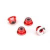 Traxxas 1747A - Aluminum Flanged Locking Nuts, Red (4)