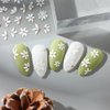 5Sheet 5D Embossed Relief Nail Design Kit Flower Nail Stickers For Nail Art,White Daisy Nail Art Stickers Spring Summer Colorful Floral Nail Decals For Nail Art Black Jelly Blossom Petals Nail Sticker