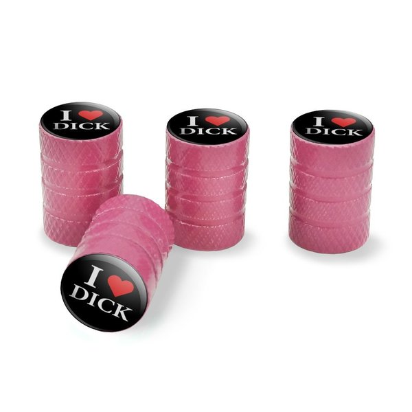 I Love Dick Heart Tire Rim Wheel Aluminum Valve Stem Caps