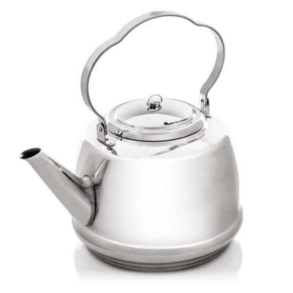 Petromax Stainless Steel Teakettle for Indoor/Outdoor Use Over an Open Campfire or in Your Kitchen, Holds Up to 1.6 Qt