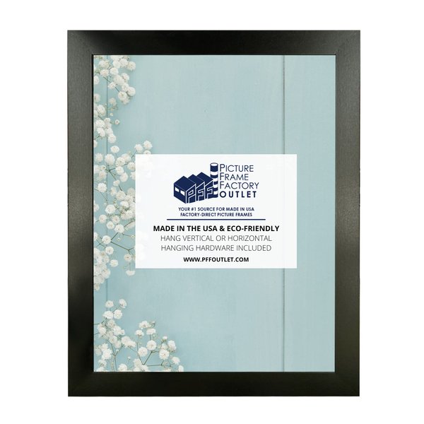 (1) 8”x10” - 1.25 Inch Black Eco-Friendly Picture Frame | Plexi Glass, Backing and Hanging Hardware Included
