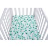 Pack n Play Sheets 2 Pack for Baby Unisex, Stretchy Jersey Knitted Portable Mini Crib Sheets Playard Mattress Cover for Baby Boys and Girls, Watercolor Green Botanical Leaf
