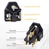 STARELO Extension Cord Ends 125V 15A 2Pole 3Wire Male Plug and Female Connector Straight Blade Plug Replacement Electrical Extension Cord End(Male & Female 10 Set)