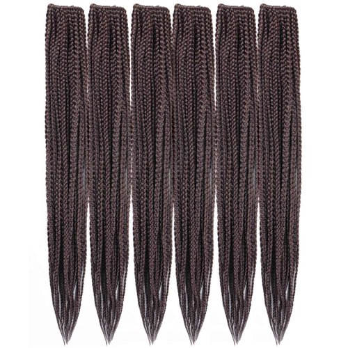 Mayloss 6 Packs/Lot (14/18/24/30) inch 1cm 20 Strands/Pack Thin 3X Box Braid Crochet Hair Extensionin Diameter 3X Synthetic Braid Hair Extensions Crochet Braids Hair Color(18Inch 33)