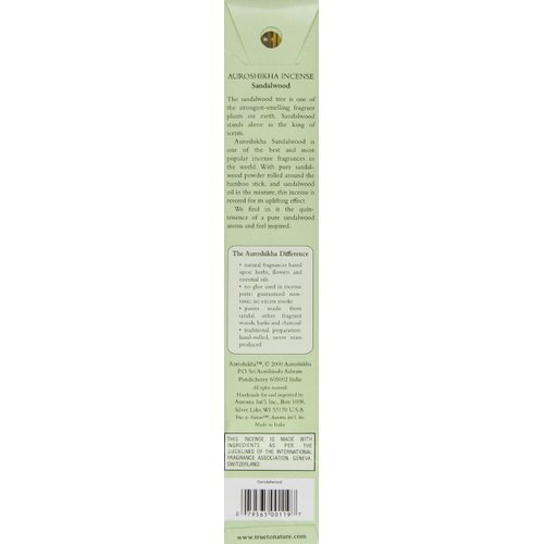Auroshikha Incense, Sandalwood, 10 Gram