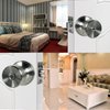 DSJJBLL Satin Nickel Door Knob with Lock and Key Round Ball Lock Interior/Exterior Door Knob for Bedroom Or Bathroom (Stainless 1)
