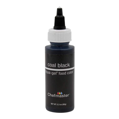 Chefmaster Coal Black Liqua-Gel® Food Coloring | Vibrant Color | Professional-Grade Dye for Icing, Frosting, Fondant | Baking & Decorating | Fade-Resistant | Easy-to-Use | Made in USA | 2.3 oz
