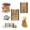 LABUES Natural Handmade Gift Set - Travel Size Shampoo Bar and Conditioner-10-15 hair washes, Hand Made Cinnamon Soap, Natural Loofa and Turkish Face Towel – Makes skin radiant and luminous.