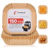 PABUES Air Fryer Paper Liners 7.9inch, 150PCS Non-Stick Parchment Paper,Oil Resistant,Disposable Food Grade Free of Bleach Paper Square for 5-8 QT Air Fryer Baking Roasting Microwave